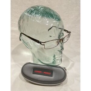 Mikli by Mikli Eyeglasses ML1041 0044 Brown Rectangular FRAME ONLY With Case